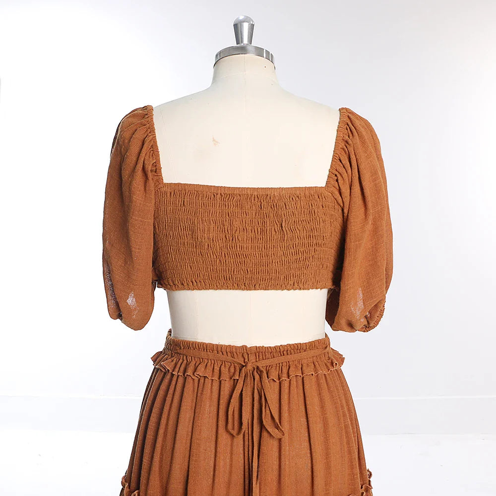 Vestidos de maternidad con escote en V y media manga con aberturas laterales para sesión de fotos SY231021 