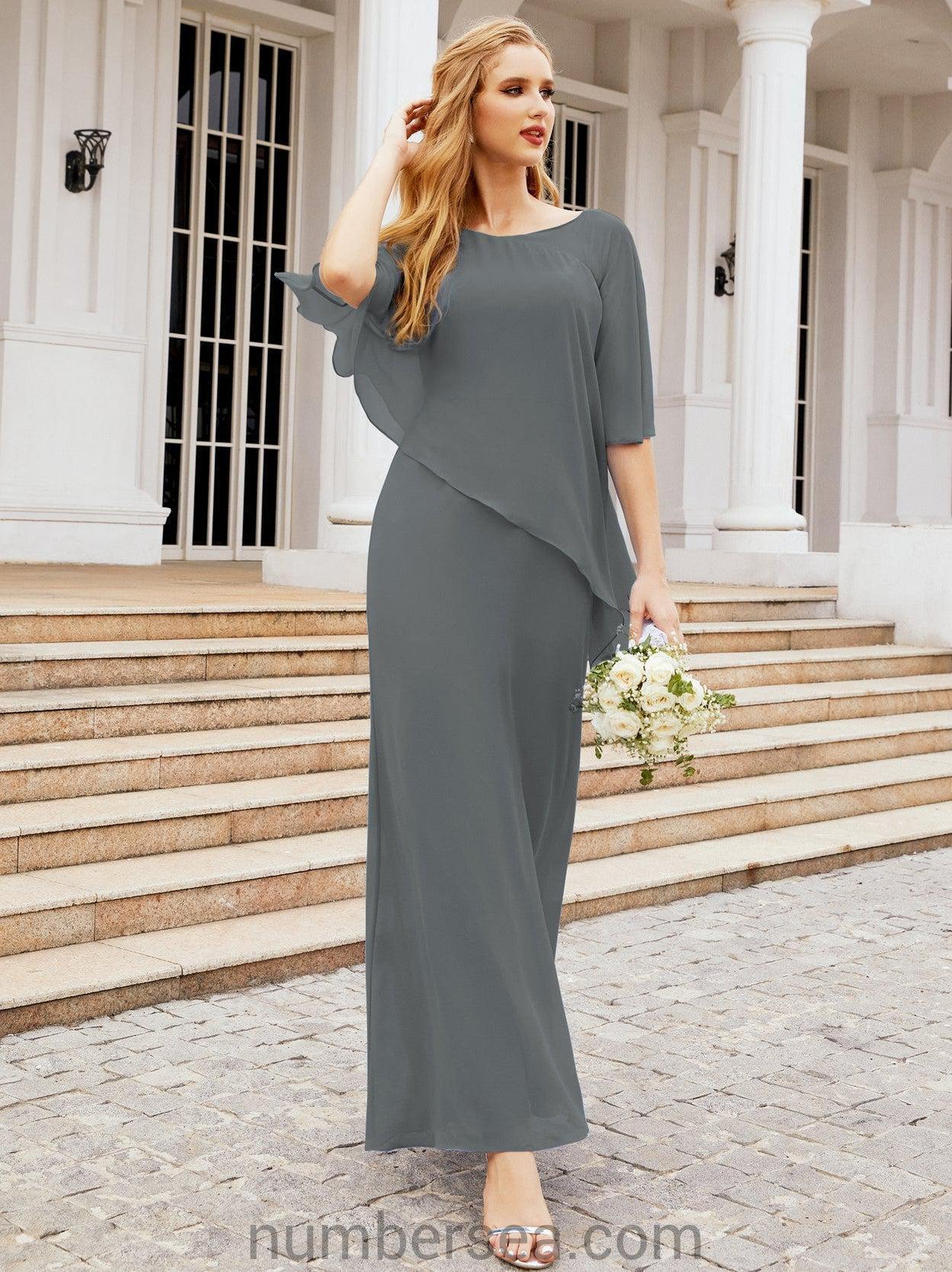 Vestido formal de fiesta Sunnderly, largo, para madre de la novia, con capa con volantes, SY28026 