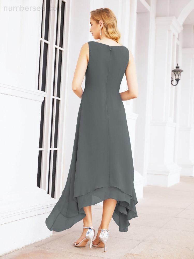 Vestido formal de fiesta Sunnderly de dos piezas, corte A, para madre de la novia, SY28073 