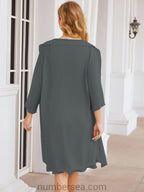 Vestidos de madre de la novia Sunnderly, vestido de fiesta, vestido plisado informal SY28065 