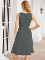 Vestidos de madre de la novia Sunnderly, vestido de fiesta, vestido plisado informal SY28065 