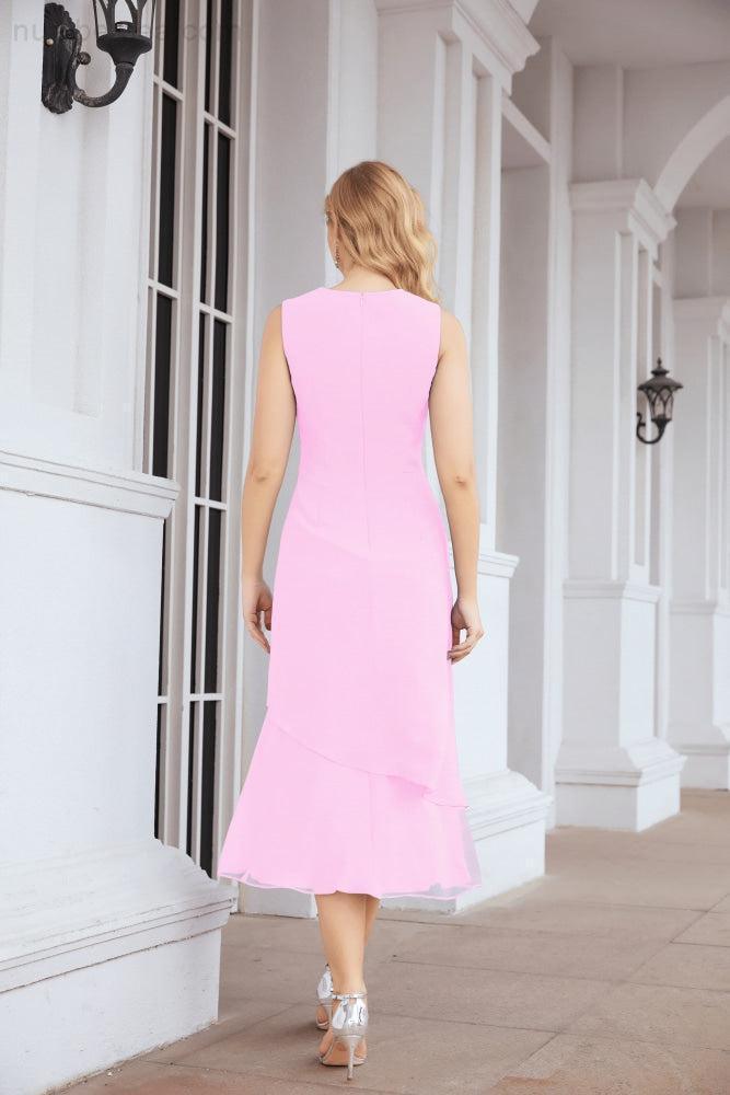 Vestido formal de fiesta Sunnderly de dos piezas, corte A, para madre de la novia, SY28072 