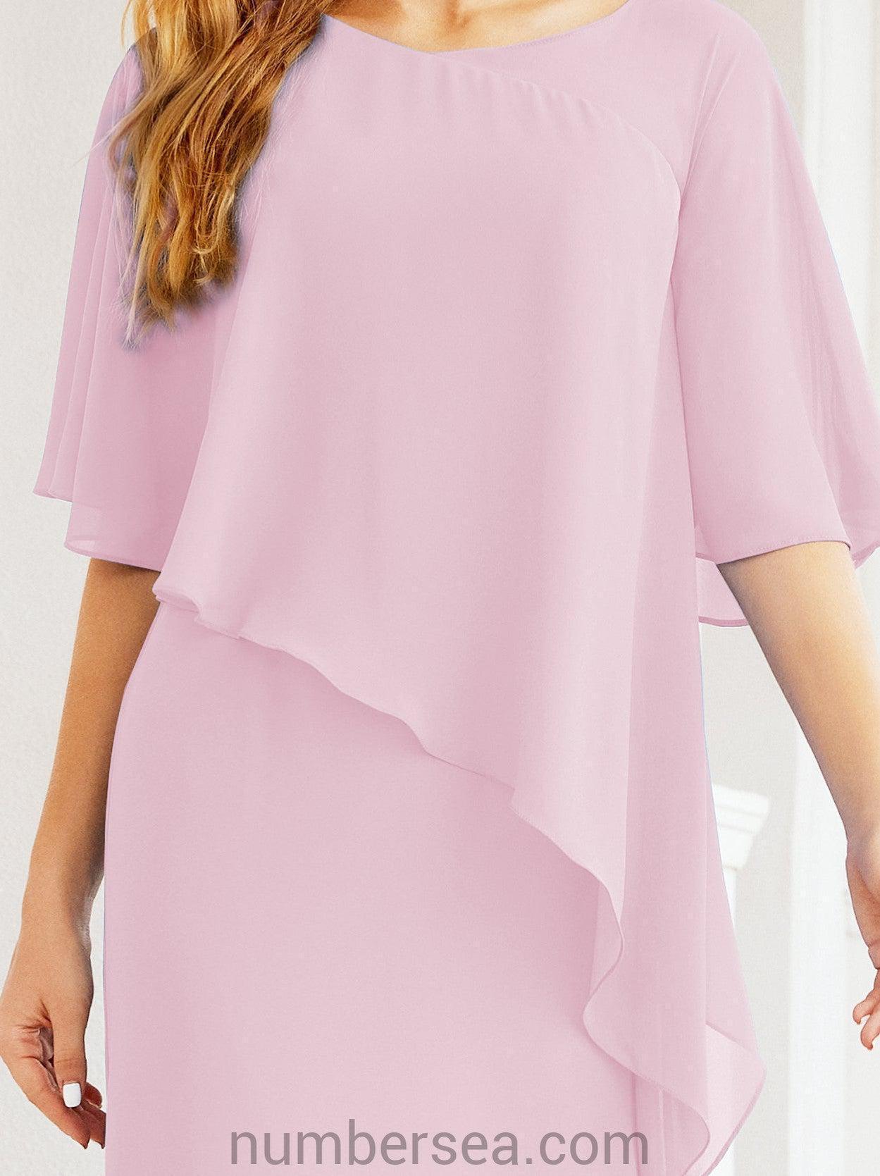 Vestido formal de fiesta Sunnderly, largo, para madre de la novia, con capa con volantes, SY28026 