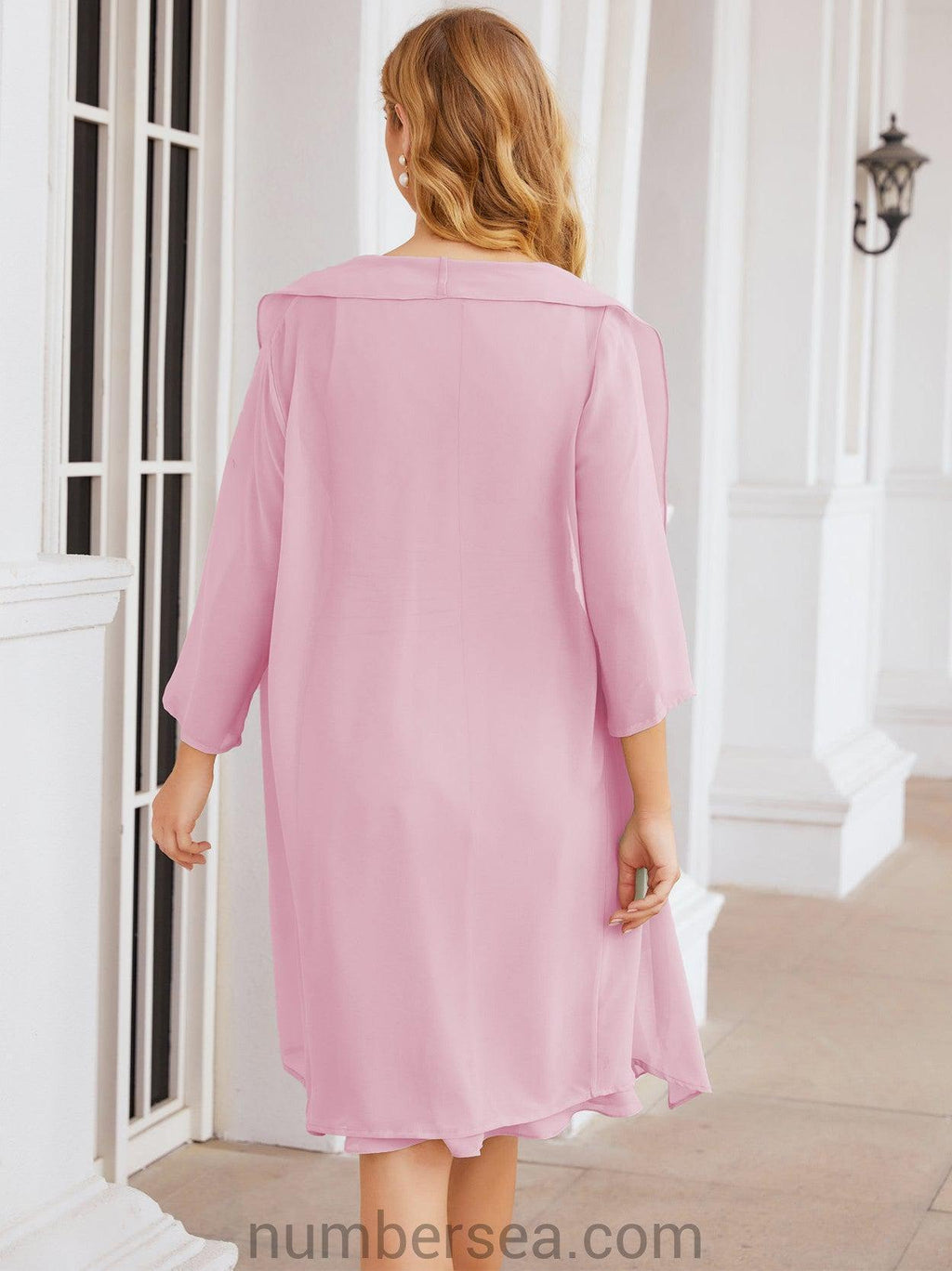 Vestidos de madre de la novia Sunnderly, vestido de fiesta, vestido plisado informal SY28065 