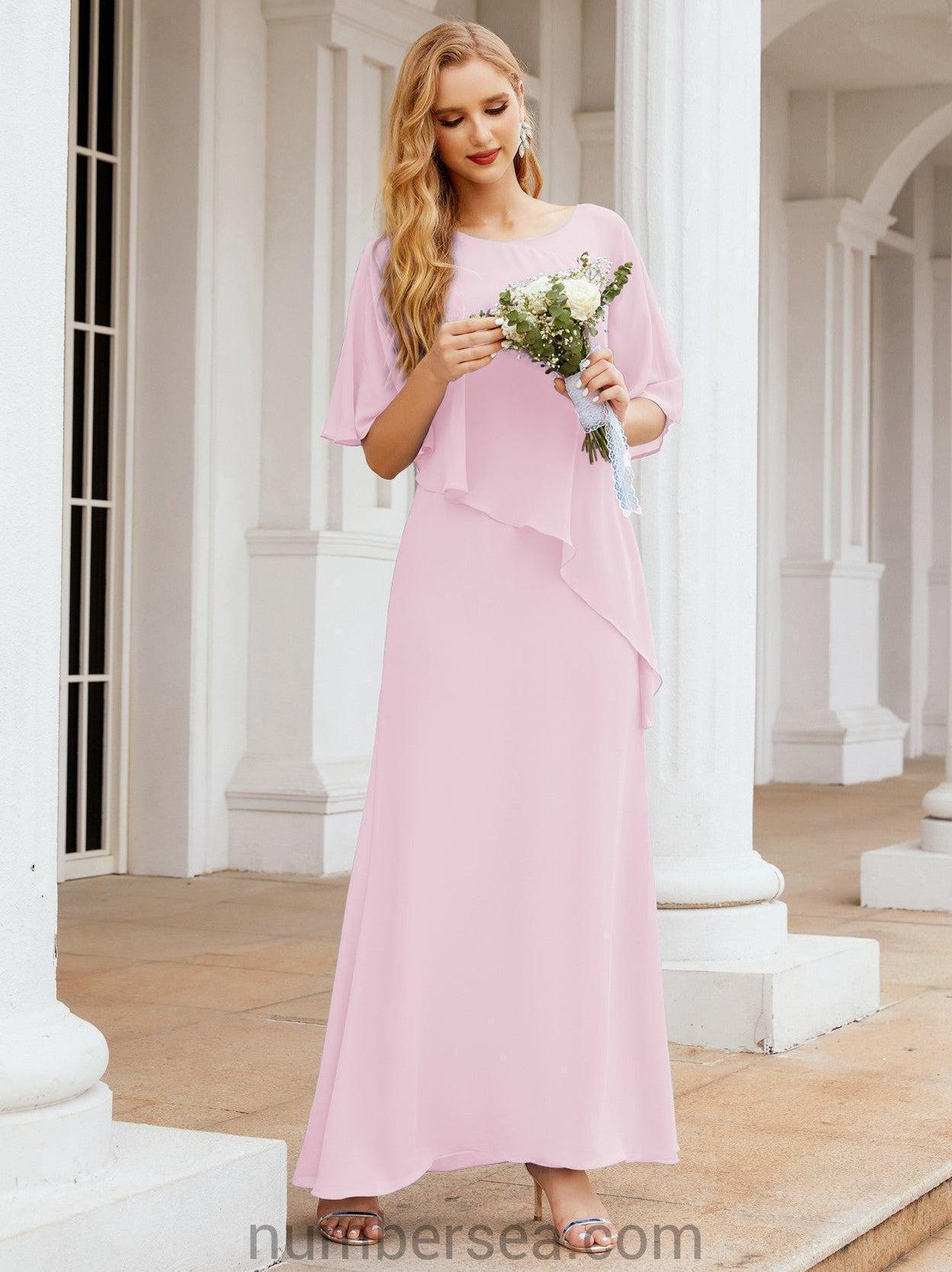 Vestido formal de fiesta Sunnderly, largo, para madre de la novia, con capa con volantes, SY28026 