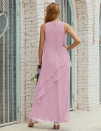 Vestidos de gasa largos de talla grande para madre de la novia, vestido formal de dama de honor para graduación SY28019 