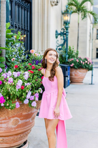 Rosa A-Linie Homecoming-Kleid, Rosa Cocktailkleid Y2899
