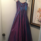 Gorgeous Purple Beaded A Line Evening Gown Spaghetti Straps Party Prom Dress Y7955