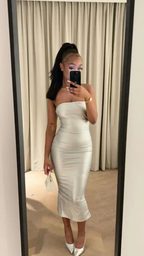 Sexy trägerloses Midi-Abendkleid Geburtstagsoutfit Kleid Y5351