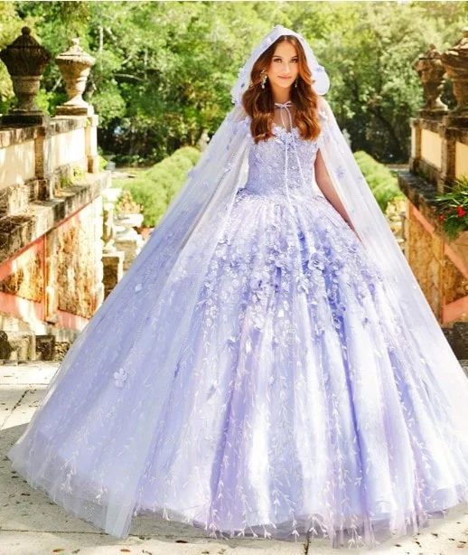 Vestido de quinceañera con escote corazón, hombros descubiertos, color verde esmeralda, con flores y cuentas hechas a mano, Y293