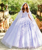 Vestido de quinceañera con escote corazón, hombros descubiertos, color verde esmeralda, con flores y cuentas hechas a mano, Y293