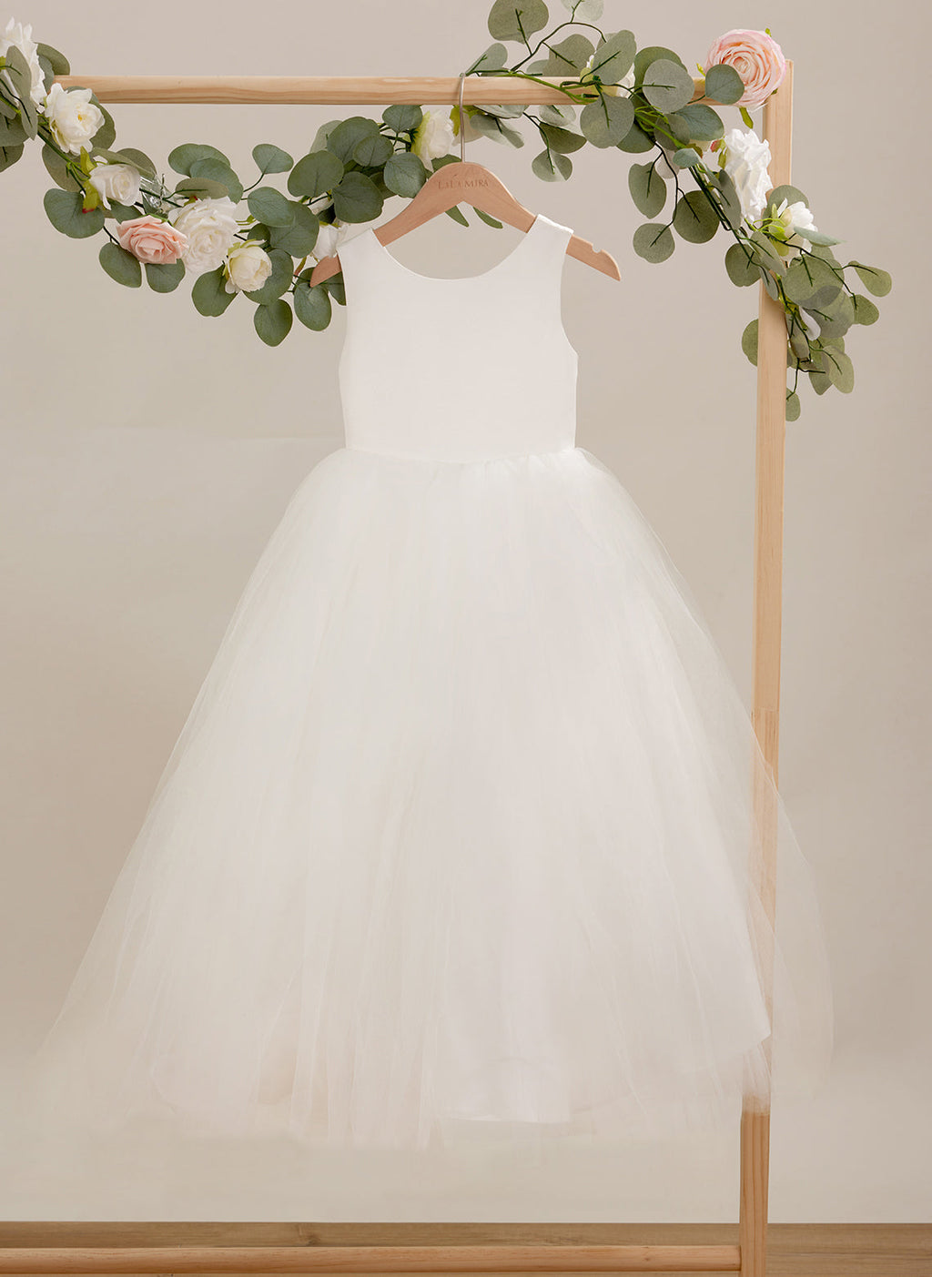 Ballkleid/Princess-Linie Satin Tüll Knöchellanges Kleid 