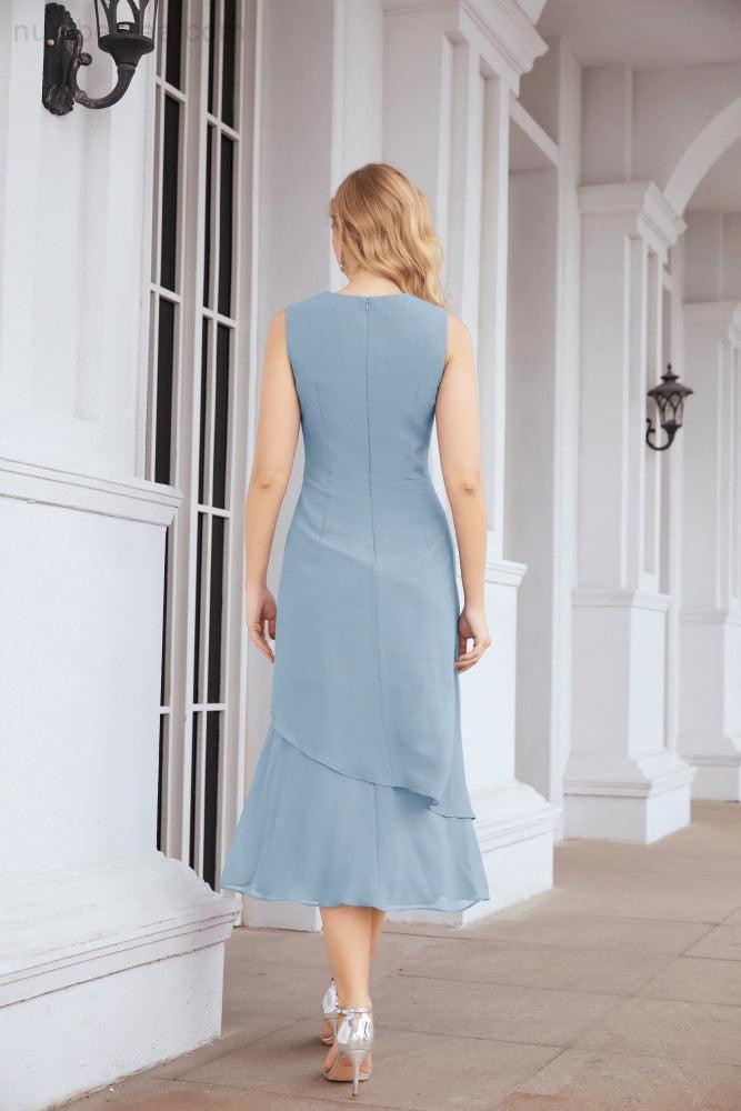 Vestido formal de fiesta Sunnderly de dos piezas, corte A, para madre de la novia, SY28072 