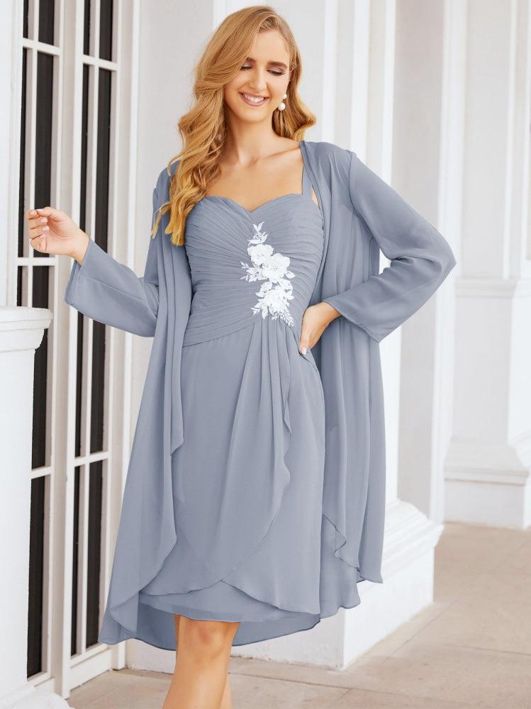 Vestidos de novia Sunnderly con apliques de encaje para la madre de la novia y el novio (SY28066) 