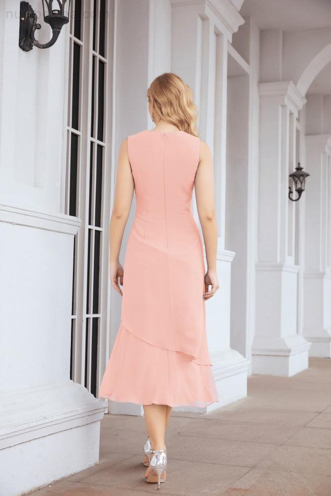 Vestido formal de fiesta Sunnderly de dos piezas, corte A, para madre de la novia, SY28072 
