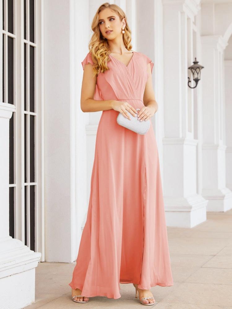 Vestidos de dama de honor Sunnderly con capa, vestido formal de fiesta con espalda descubierta para madre de la novia SY28058 