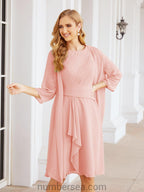Vestidos de madre de la novia Sunnderly, vestido de fiesta, vestido plisado informal SY28065 