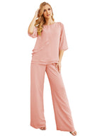 Elegante vestido de dos piezas para madre de la novia, talla grande, pantalón, capas con volantes, bata plateada SY28064 