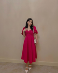 Schlichtes A-Linien-Abendkleid mit kurzen Ärmeln, Partykleid im Retro-Stil Y5505