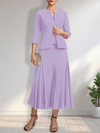 Vestido de gasa para madre de la novia con escote en A, largo hasta la rodilla, con lentejuelas y abalorios.