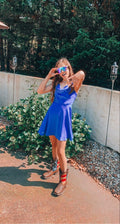 A-Linie Blau Kurzes Homecoming-Kleid Süßes Hoco-Kleid Y302