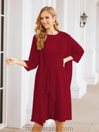 Vestidos de madre de la novia Sunnderly, vestido de fiesta, vestido plisado informal SY28065 