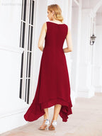 Vestido formal de fiesta Sunnderly de dos piezas, corte A, para madre de la novia, SY28073 