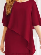 Vestido formal de fiesta Sunnderly, largo, para madre de la novia, con capa con volantes, SY28026 