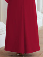 Vestido formal de fiesta Sunnderly, largo, para madre de la novia, con capa con volantes, SY28026 