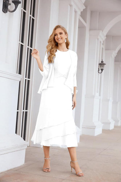 Sunnderly Two-Piece A-line Mother of The Bride Dress Formal Party Gown Dress SY28072