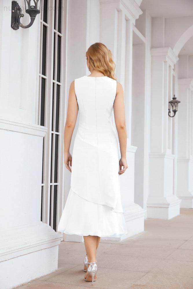 Vestido formal de fiesta Sunnderly de dos piezas, corte A, para madre de la novia, SY28072 