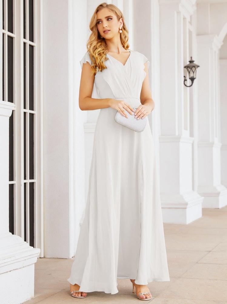 Vestidos de dama de honor Sunnderly con capa, vestido formal de fiesta con espalda descubierta para madre de la novia SY28058 