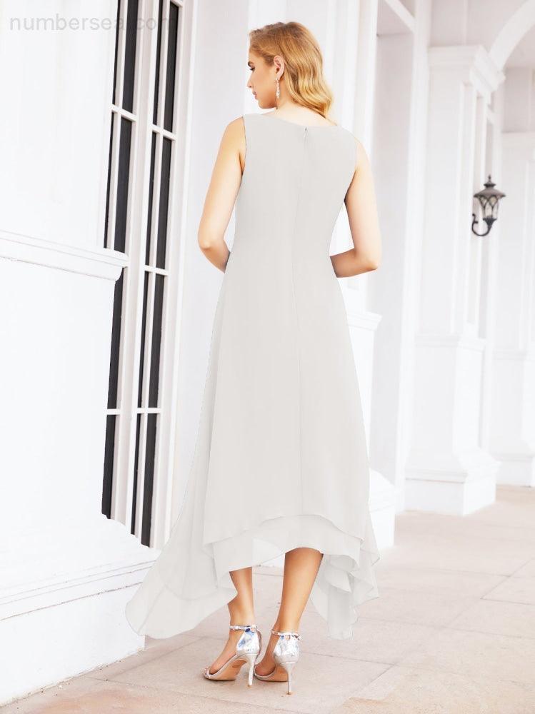 Vestido formal de fiesta Sunnderly de dos piezas, corte A, para madre de la novia, SY28073 