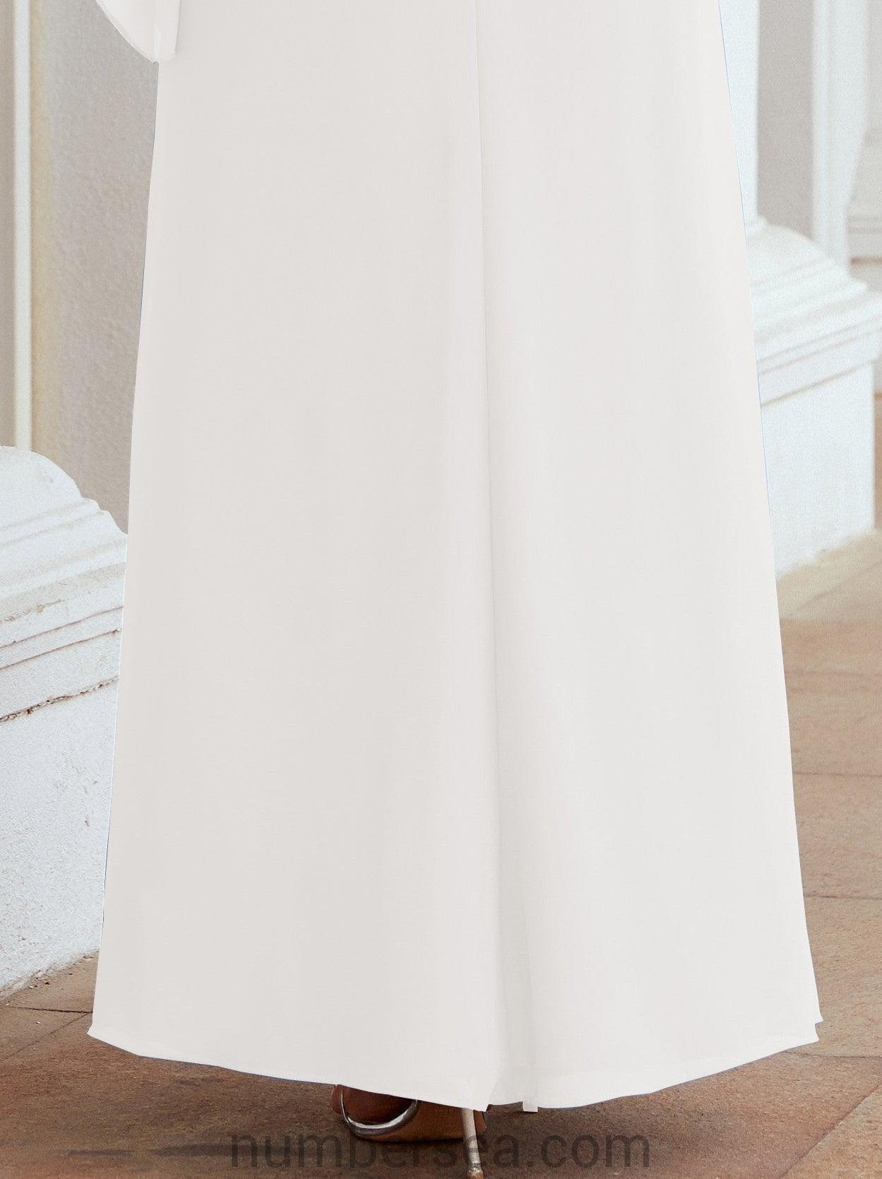 Vestido formal de fiesta Sunnderly, largo, para madre de la novia, con capa con volantes, SY28026 