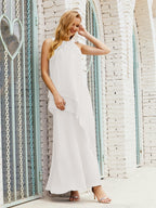 Vestidos de gasa largos de talla grande para madre de la novia, vestido formal de dama de honor para graduación SY28019 