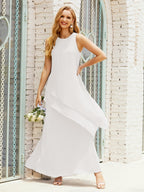 Vestidos de gasa largos de talla grande para madre de la novia, vestido formal de dama de honor para graduación SY28019 