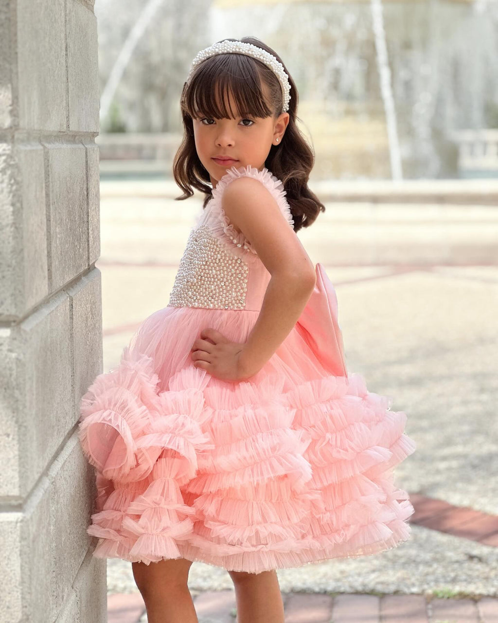 Duchesse-/Prinzessinnen-Tüll-Knielanges Baby-Mädchen-Kleid