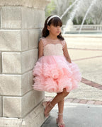 Duchesse-/Prinzessinnen-Tüll-Knielanges Baby-Mädchen-Kleid
