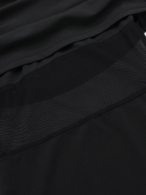 Long Sleeves Skinny Pleated See-Through Solid Color Split-Joint Off-The-Shoulder Evening Dresses Maxi Dresses