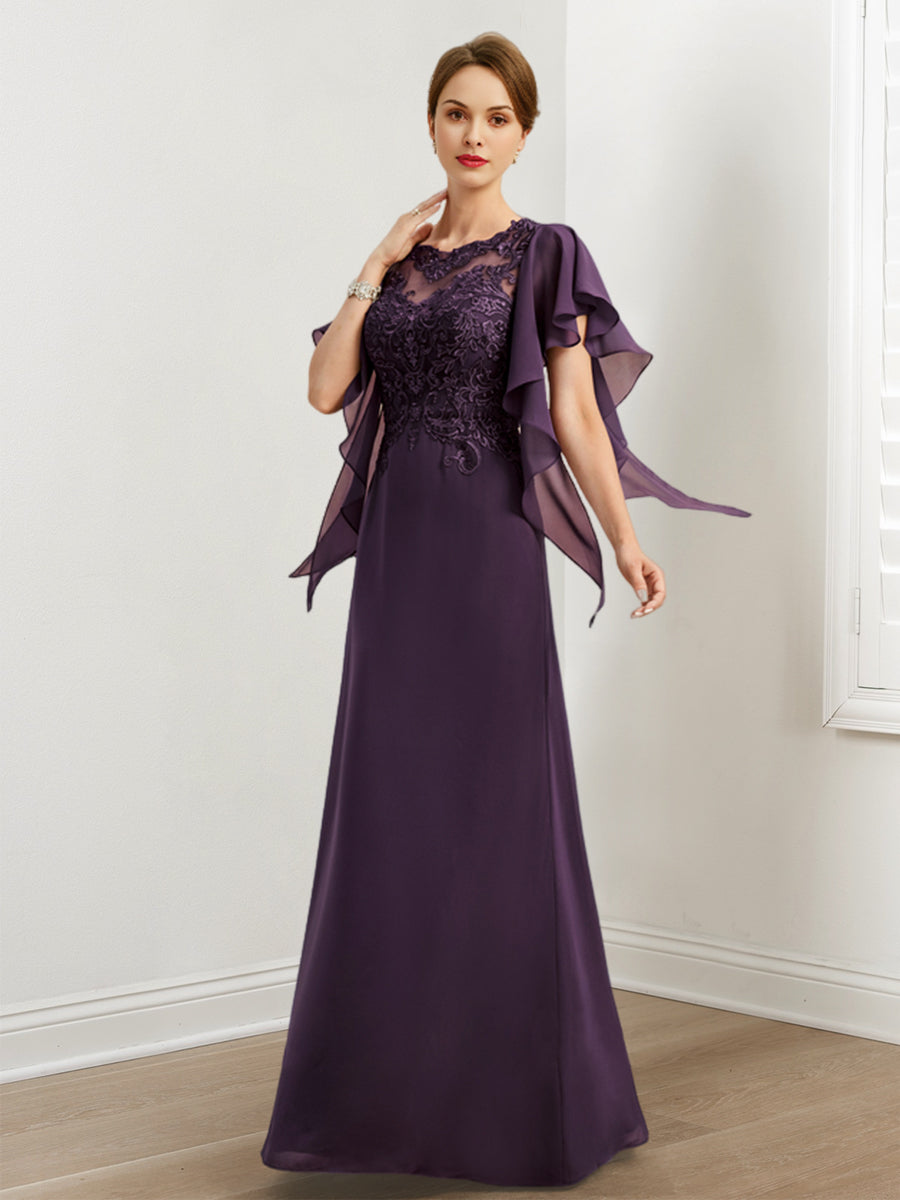 Vestidos de madre de la novia de corte A/princesa con apliques