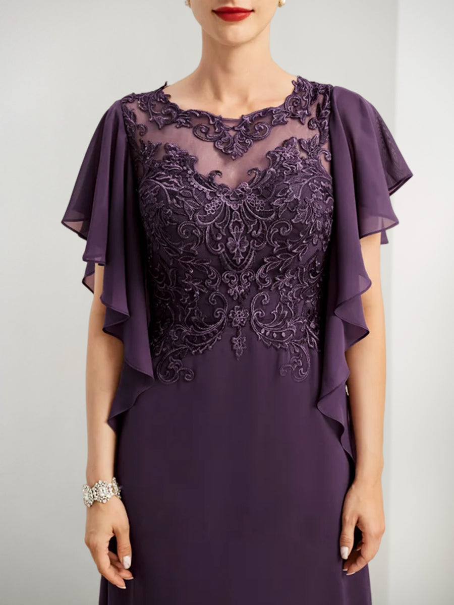 Vestidos de madre de la novia de corte A/princesa con apliques