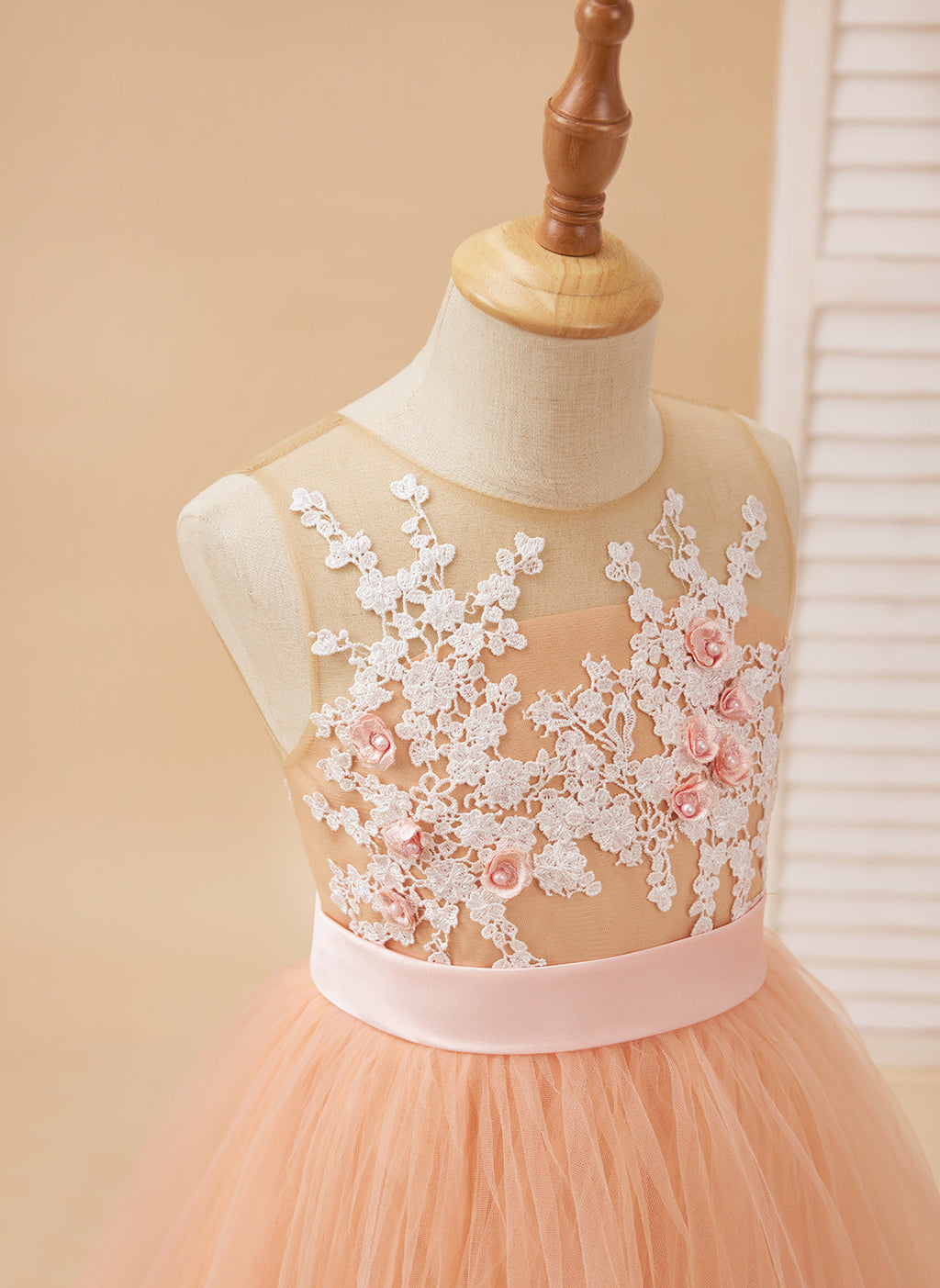Duchesse-/Princess-Linie Tüll Bodenlanges Kleid 