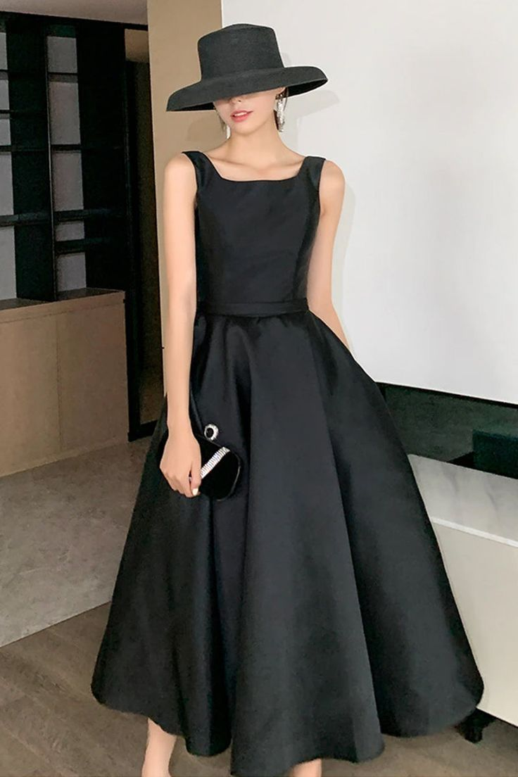 Elegante vestido negro de fiesta de graduación, cumpleaños, sin espalda, con lazo grande, para invitados de noche, vestidos largos de fiesta de verano Y5790