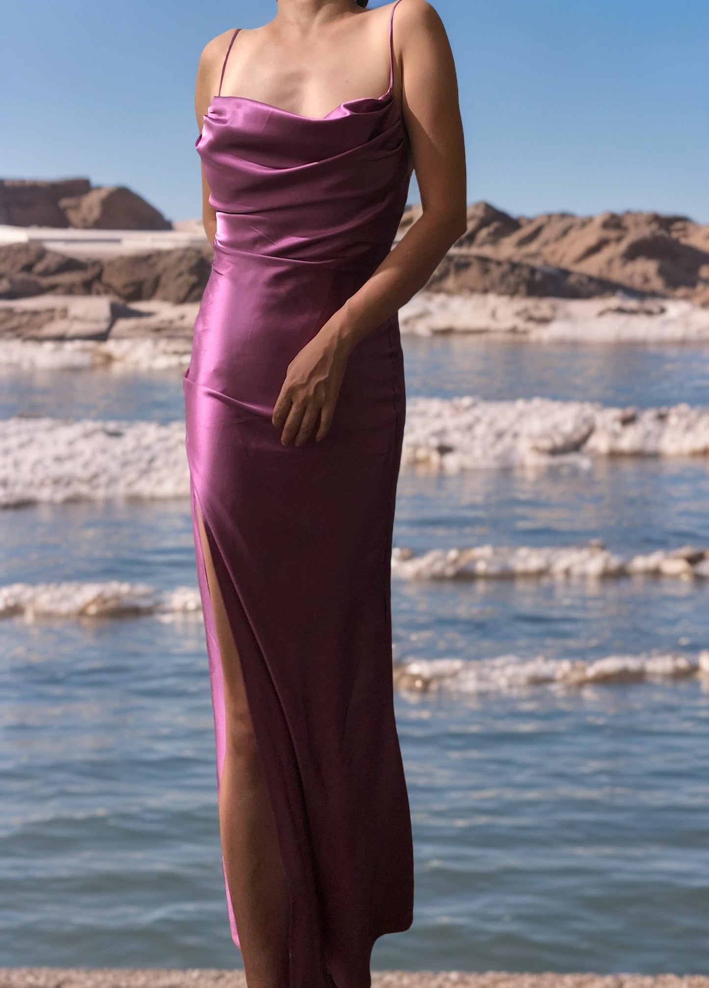 Metallic Mauve Rhiannon Dress