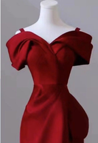 Elegante vestido de noche rojo, vestido de mujer, vestido elegante de alta gama Y6959