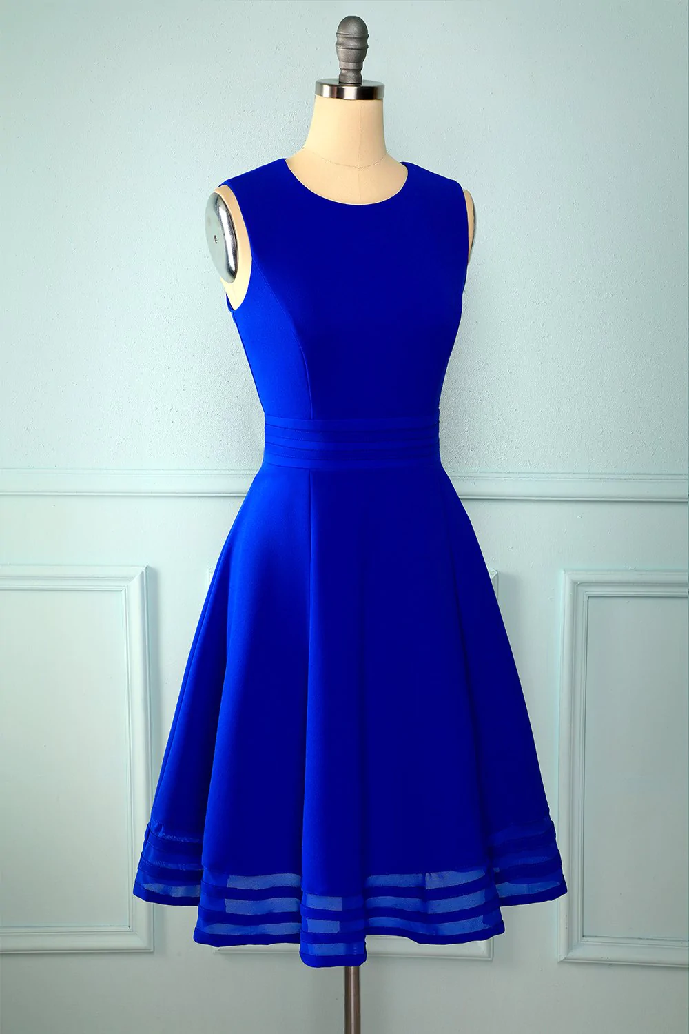 Vestido corto azul rey para fiesta de bienvenida, vestido de graduación de octavo grado Y672