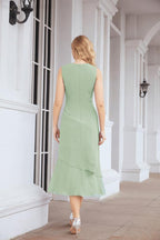Vestido formal de fiesta Sunnderly de dos piezas, corte A, para madre de la novia, SY28072 