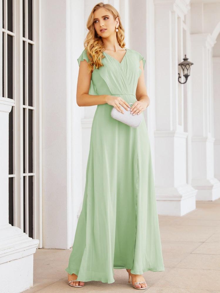 Vestidos de dama de honor Sunnderly con capa, vestido formal de fiesta con espalda descubierta para madre de la novia SY28058 