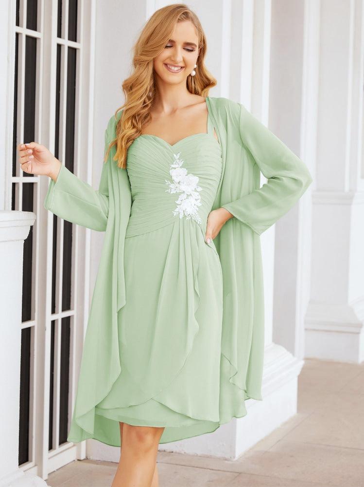 Vestidos de novia Sunnderly con apliques de encaje para la madre de la novia y el novio (SY28066) 