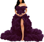 Tüllkleid für Schwangerschafts-Fotoshooting, bauschige Rüschen, Illusion, Braut-Dessous, Badekleid SY055 